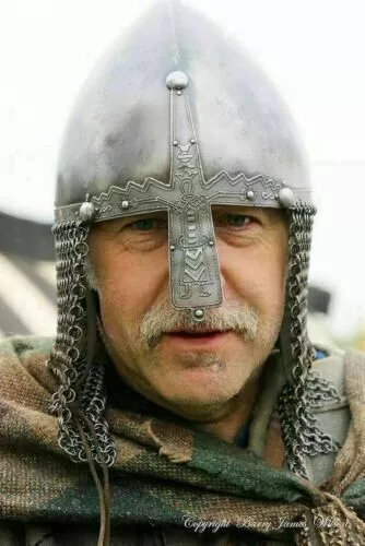 Medieval Helmet Clear Steel Armor Norman Viking Nasal Chain Mail Viking Gift