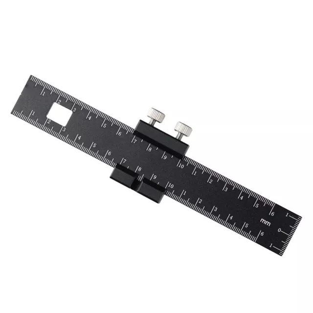 Ruler Black Pocket Rulers 6 Inch Aluminum Woodworking Rulers with Slide Stop