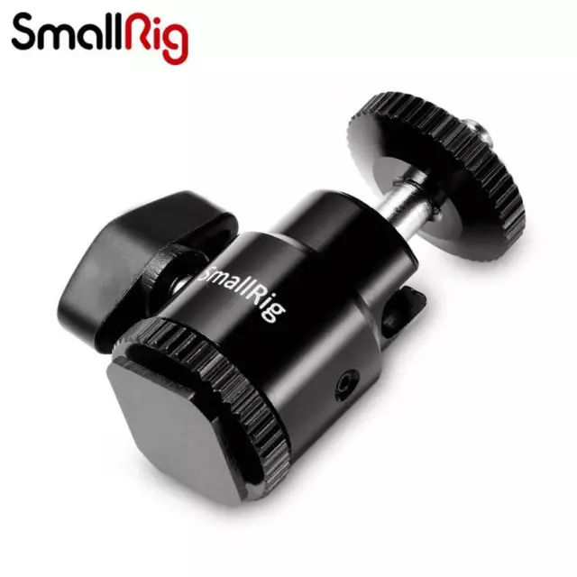 SmallRig Ball Head Mount Cold Shoe to 1/4" Threaded Adapter for Video Monitor761