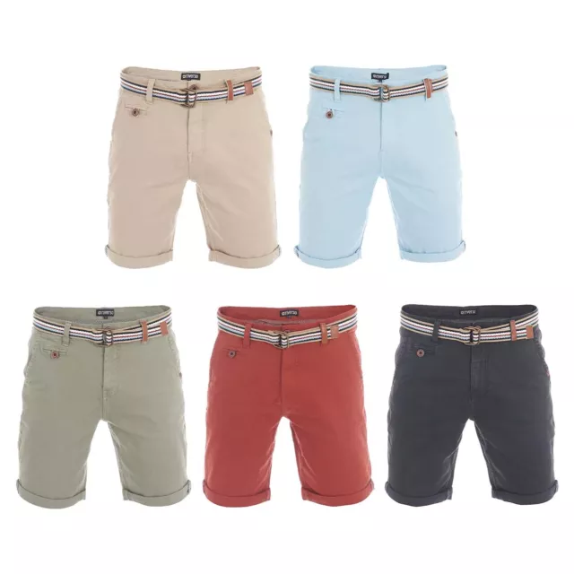 Riverso Homme Chino Shorts RIVKlaas Ceinture Pantalon Bermuda Short Coton Neuf