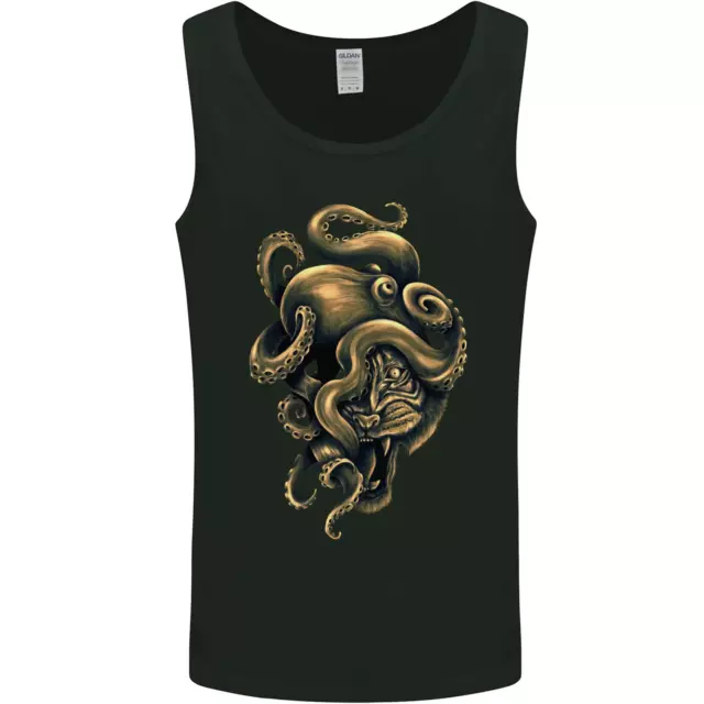 Octiger Octopus Kraken Cthulhu Tiger Mens Vest Tank Top