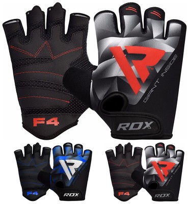 RDX RDX Guanti Palestra Sollevamento Pesi Bodybuilding Fitness Pelle Bianca L1 IT 