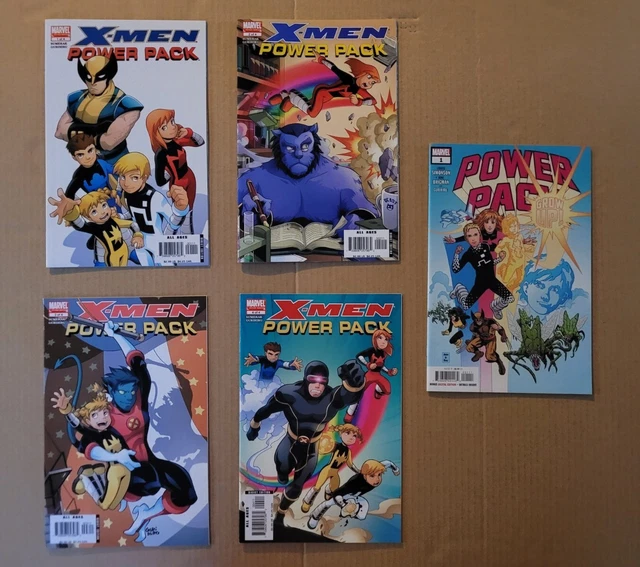 X-Men and Power Pack 1 2 3 4 Complete 2005/06 Set + Grow Up! Marvel Lot of 5