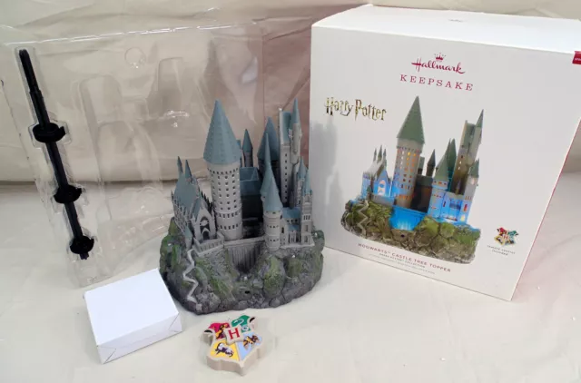 Rare New Harry Potter Hallmark Keepsake Hogwarts Castle XMAS Tree Topper w/Box