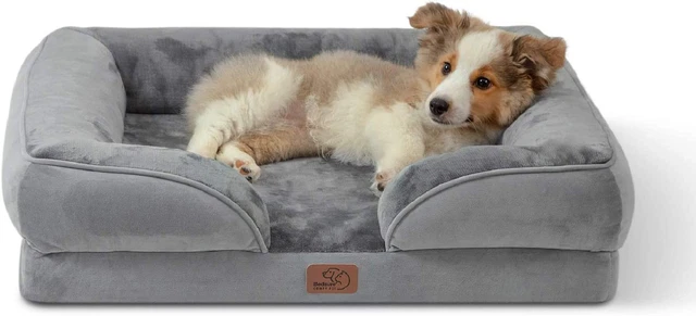 Bedsure Orthopedic Dog Bed, Bolster Dog Beds for Medium/Large/Extra Large Dogs -