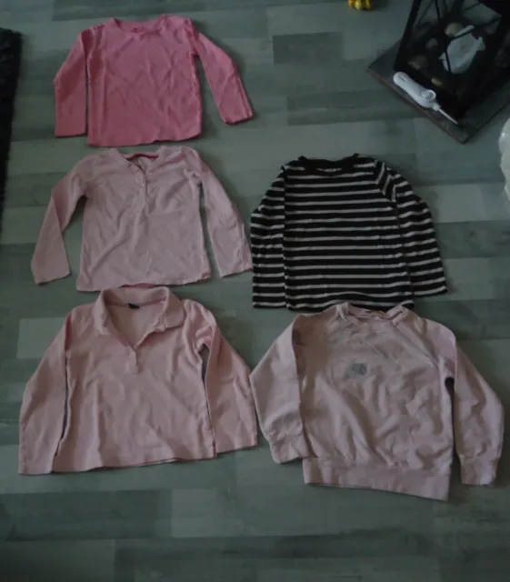 Old Navy,H&M,Gr.110/ 116,T- Shirt,Gap,Sweat,Zara,Paket,5 Teile,Long,braun,rosa
