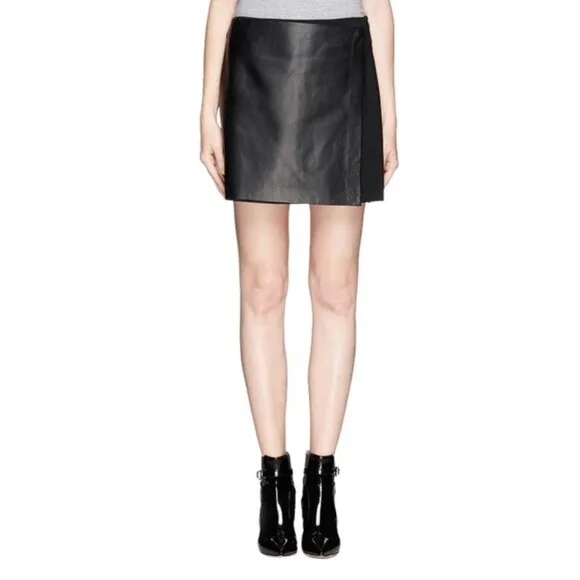 THEORY Womens Mini Skirt Stilla Solid Black Size US 2 E0500317