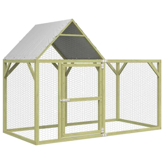 Poulailler 200x100x150 cm Bois de pin massif imprégné 2