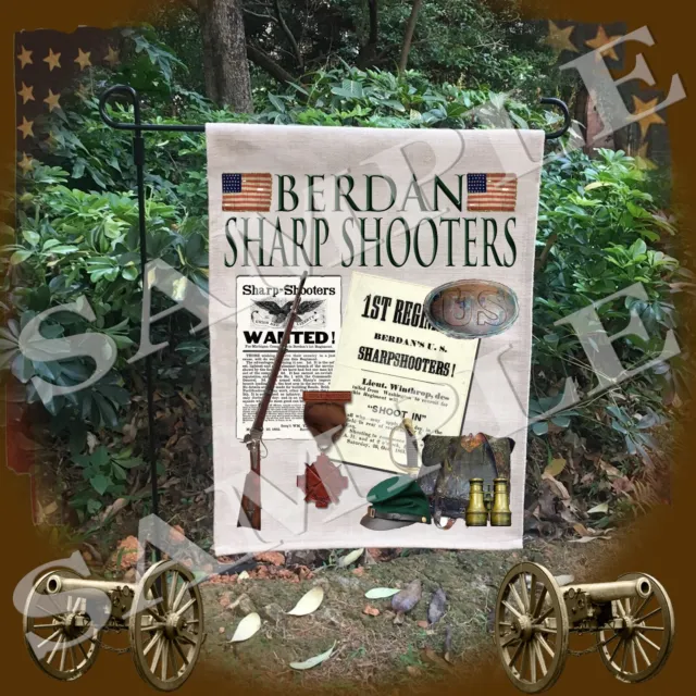 Berdan Sharpshooters Union American Civil War themed linen garden/yard flag