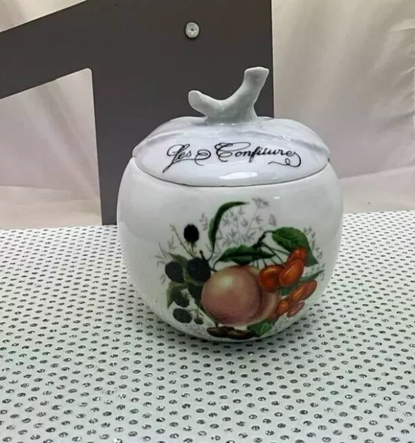 Décor de Paris Manufacture pot porcelaine Les Confitures décor fruits 9,5x12 cm