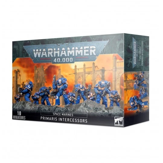 Figurines Warhammer 40k – Primaris Space Marines, Space Wolves – Incepteur Et Intercesseur, Occasion