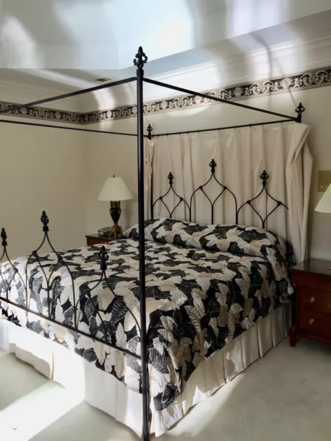 Four Poster Wrought Iron King Bed (Disassembled) Four Poster Wrought Iron King Bed (Disassembled)