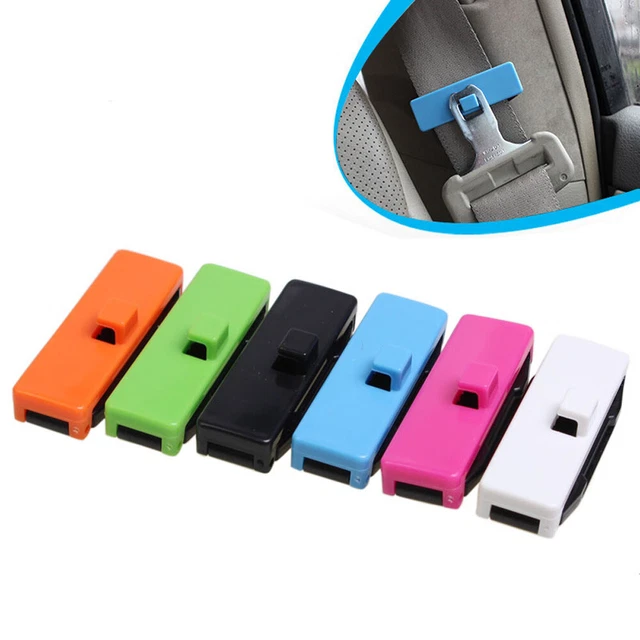 Elegante Ajustador de Hebilla de Cinturón de Asiento Clip Ajustador de Tensión para Coche Paquete de 2