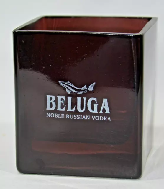 BELUGA VODKA Photophore porte crayon en verre fumé