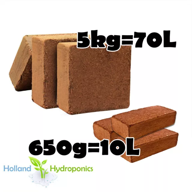 Hydroponics COCO Peat Media Brick 5kg Low Salt Grow PH Stable Coir