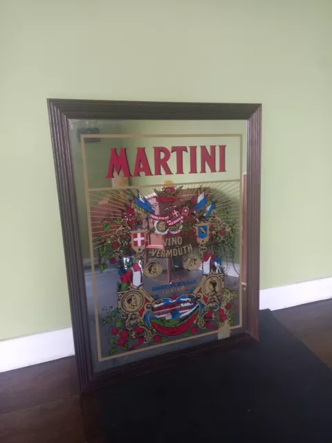 Vintage Large Martini Pub Mirror