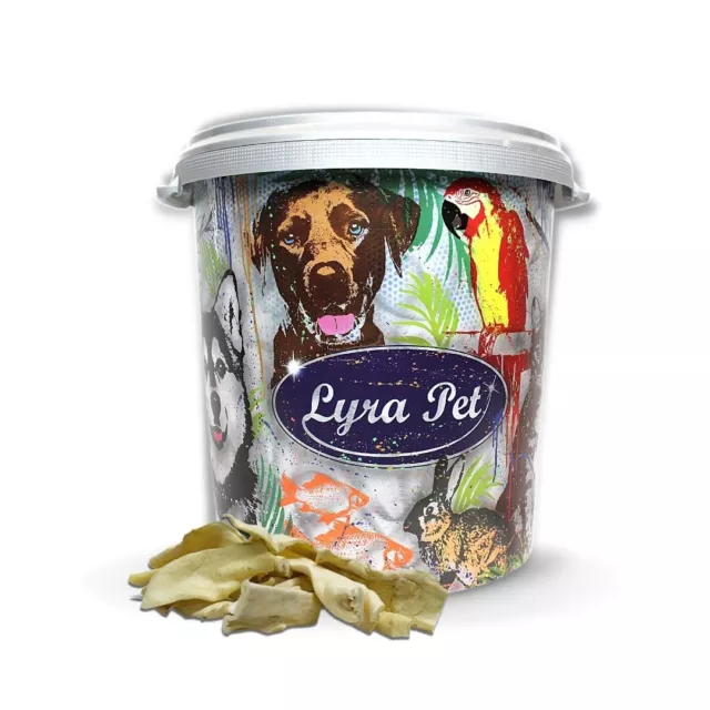 5 kg Rinderkopfhaut hell Kauartikel Hunde Rind Snack Lyra Pet® in 30 L Tonne