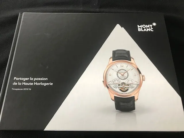 Watch catalog / Catalogue montres MONTBLANC 2015 - 2016 208 pages en français