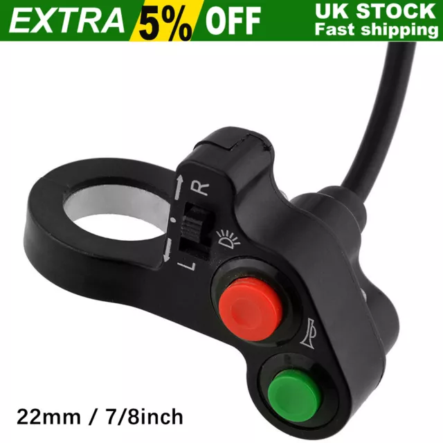 Motorcycle Handlebar Light Horn On/Off Signal Indicator Switch Electric Bike