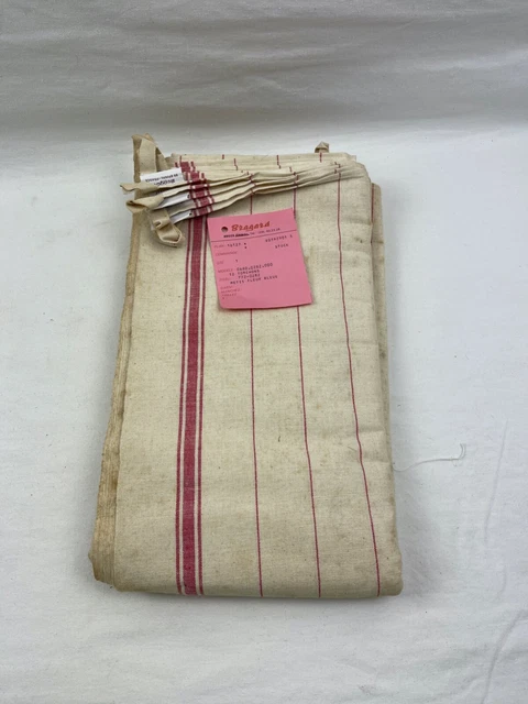Ensemble de 12 torchons anciens Bragard métis liteaux rouges neufs 60 X 80 cm