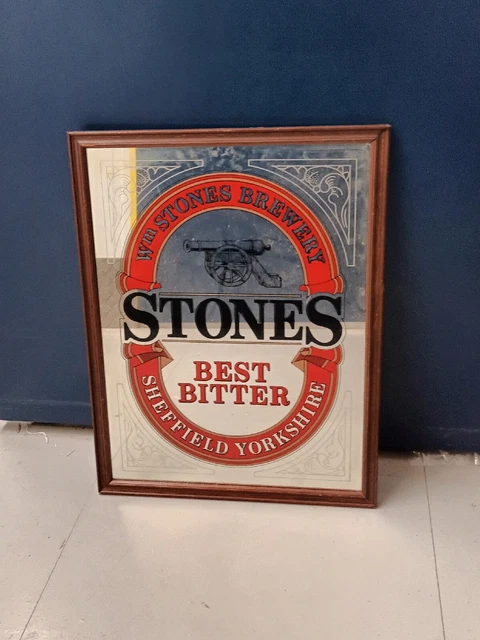 WM Stones Brewery Best Bitter Sheffield South Yorkshire Advertising Mirror