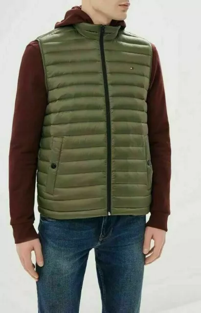 -60% Gilet Uomo Tommy Hilfiger Giubbotto Estivo Casual Verde  ̶€̶ ̶31̶5̶