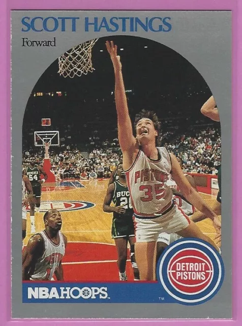 1990-91 Hoops - Scott Hastings #105 Detroit Pistons - Arkansas - B3a