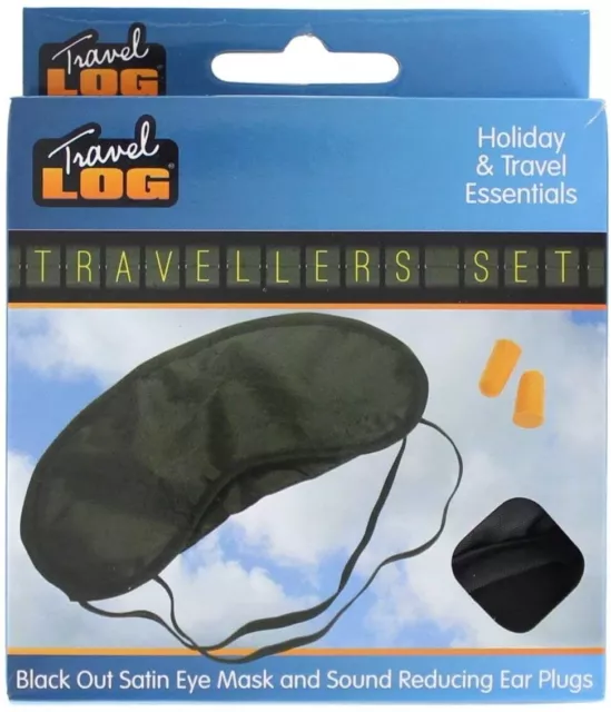 12 x Blackout Satin Eye Mask and Ear Plugs Set - Holiday & Travel Essentials