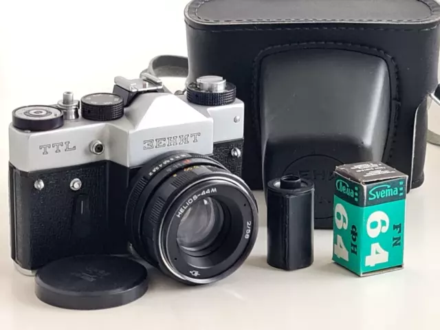 TESTED! Zenit TTL + Helios-44M 2/58mm, USSR 35mm SLR Film Vintage Camera!