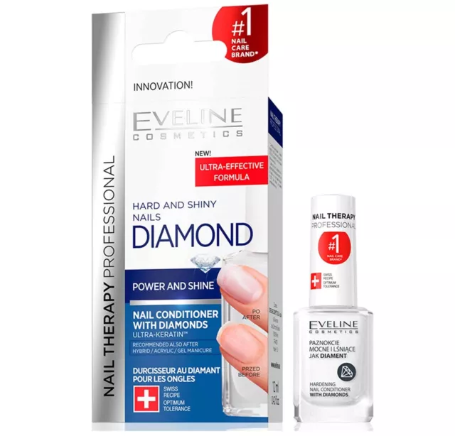 Eveline DIAMOND Nail Conditioner Brittle Cracked Split Nail Repair Treatment