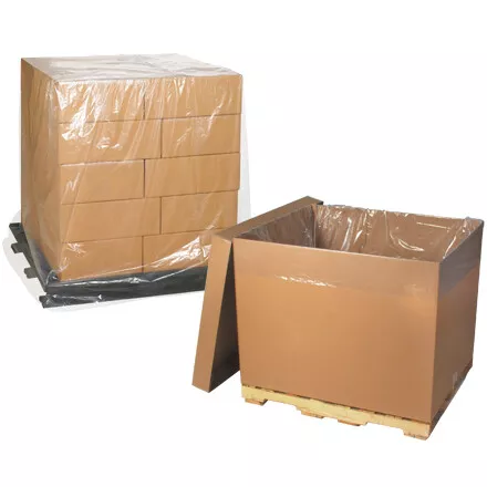 Pallet Covers, 42 x 42 x 96 Inch, 2 Mil, Clear, 1 Roll, 50 Per Roll