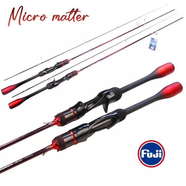 MicroMatter Spinning Rod 5'6'' 6ft Ultralight Casting Fishing Rod Fuji Guide