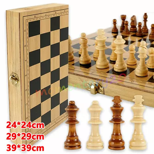 Large Chess Wooden Set Folding 39*39cm Wood Board Game  Pieces Sets Chessboard/