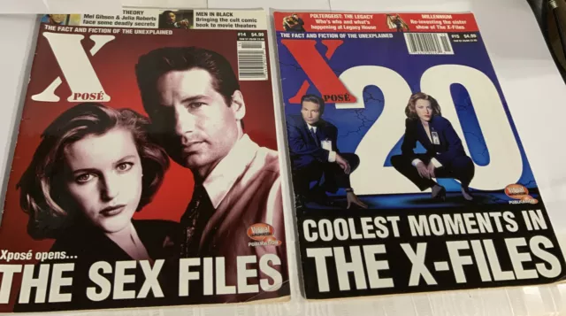2-X Pose Magazine Issues Sept/Oct 1997 X Files Gillian Anderson David Duchovny++