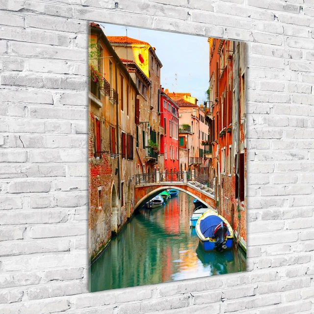 Tableau Sur Verre Trempé Tulup 100x50cm - Vue De Florence Italie - Cadre Moderne Brun Pour Décoration Murale