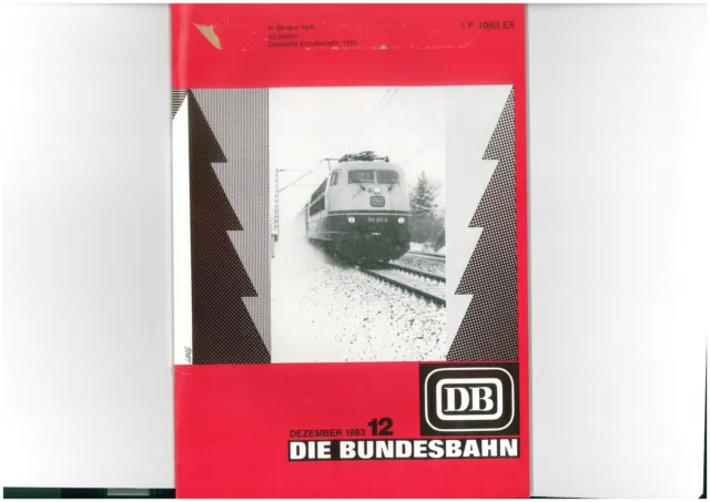 La Bundesbahn DB Rivista Dicembre 1983 12/83 1609-14-81