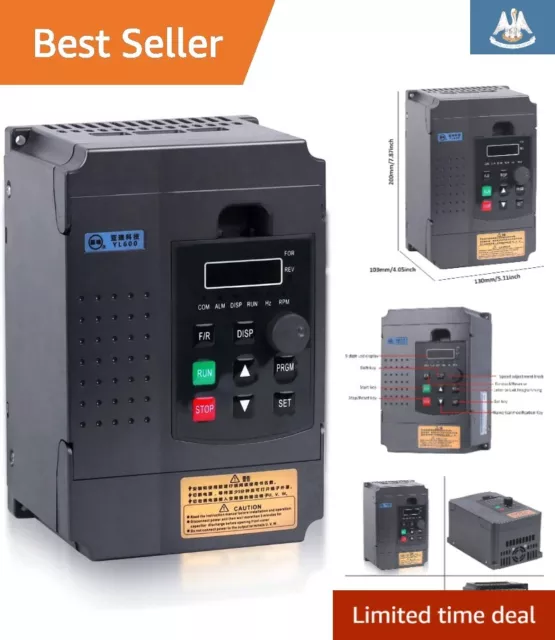 User-Friendly 3 Phase Converter - AC 220V/2.2KW 3HP 10A VFD Frequency Converter
