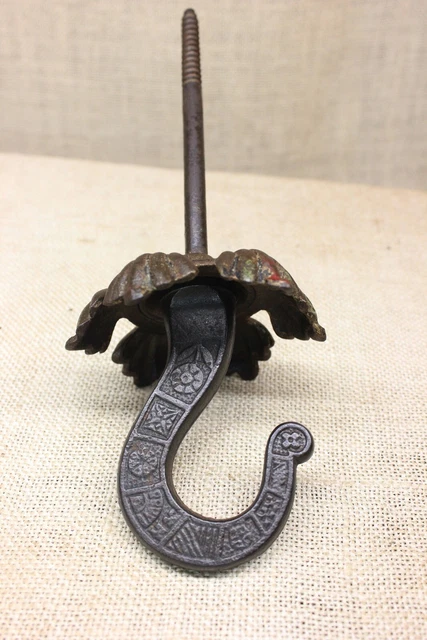 old Ceiling Plant Hook Chandelier 9 1/4" bird cage Flower washer hanger vintage