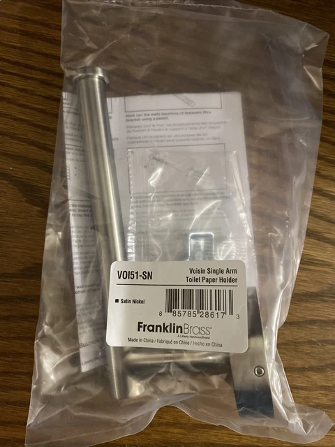 Franklin Brass Voisin single arm toilet paper holder V0I51-SN satin nickel