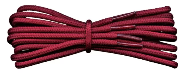 Burgundy Boot Laces - 4 mm round - ideal for work or hiking boots Dr Martens