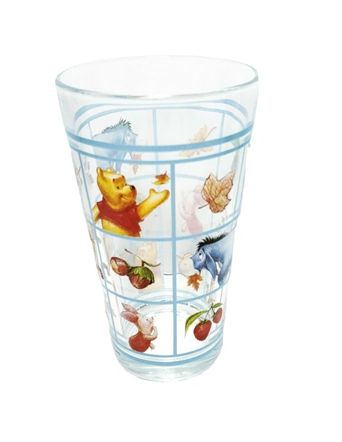 Disney Winnie The Pooh And Friends 5.75" Glass Tumbler Eeyore Tigger Piglet