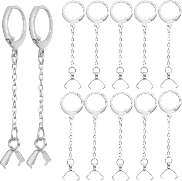 20Pcs Stainless Steel round Leverback Earring Hooks Hypoallergenic Earwires Earr