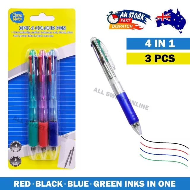 School Supplies Muji - 3pcs Gel Pen Black/blue/red/deep Blue 0.38