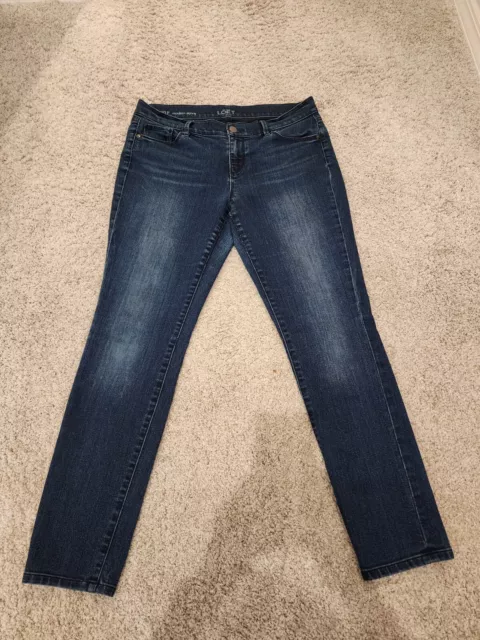 Ann Taylor LOFT Modern Skinny Leg Jeans Size 10 Dark Wash Blue Denim