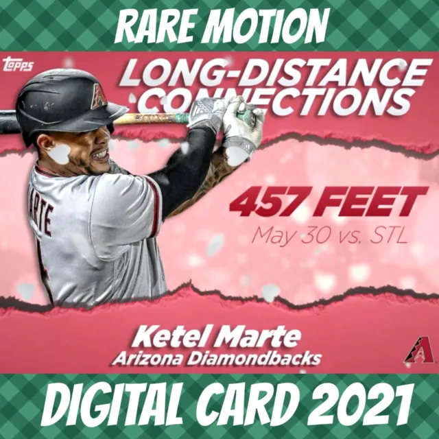 Topps Bunt 21 Ketel Marte Long Distance Connection Pink Motion 2021 Digital Card