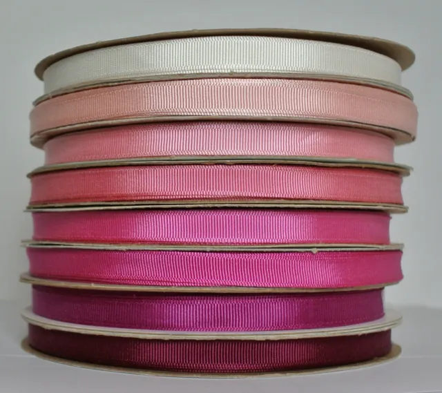 Schiff Ribbons Rayon Cotton Grosgrain 3/8" 9mm Ribbon Sold by 2m 8 Colours