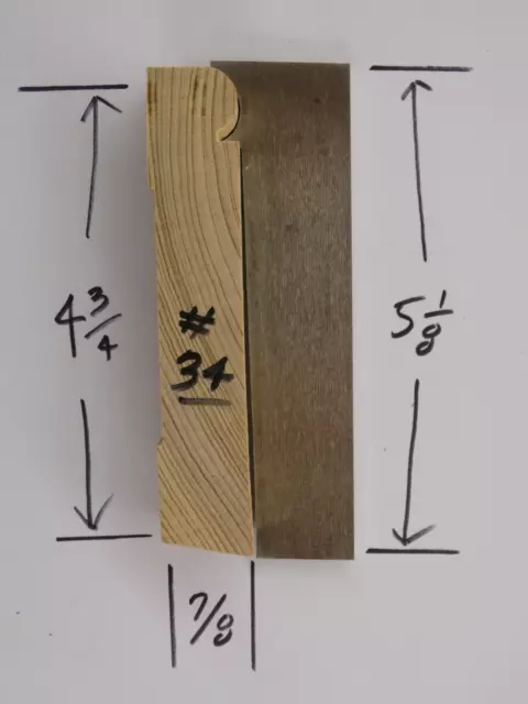 Shaper / Moulder Custom Corrugated Back /CB Knives For 7/8" x 4 3/4" Casing/Base