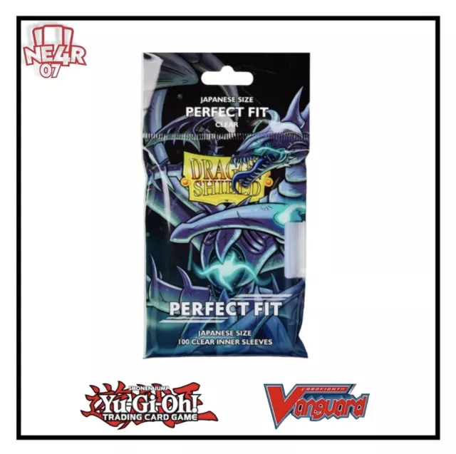 dragon shield japanese size perfect fit 100 clear inner sleeves small yu gi oh