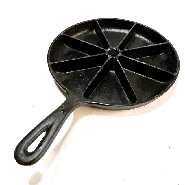 Restored Lodge 8" Corn Bread Skillet Cast Iron Round, Restored & Ready to Use