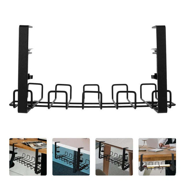 Lynban Gestion Des Câbles Sous Le Bureau, Organisateur De Câbles Auto-adhésif, Facile à Installer, Noir, 6 Pièces, 94 Cm De Long